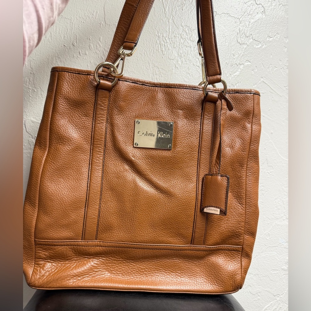Calvin Klein Tan Leather Tote